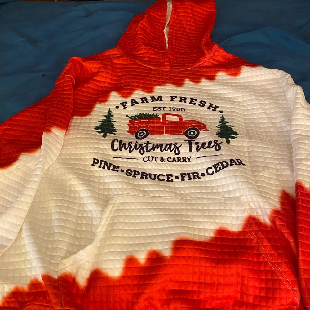 Wintery Christmas hoodie sweatshirt.